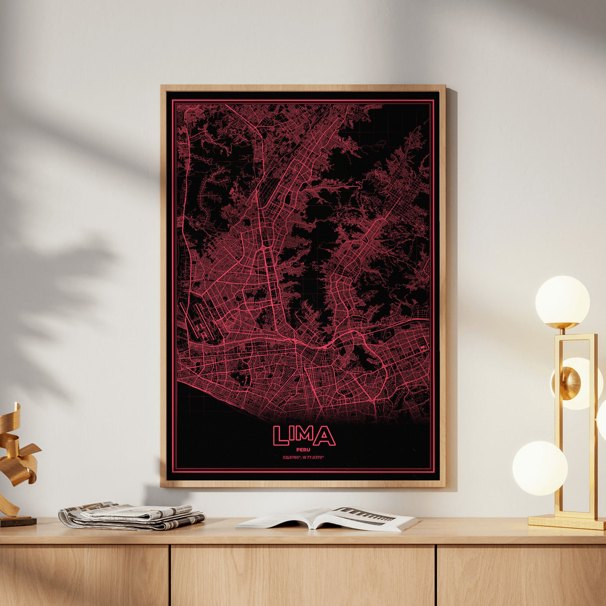 Lima Phosphor Map Poster - System Alert