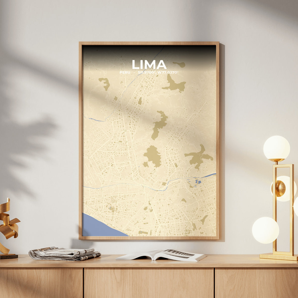Lima Barn Map Poster
