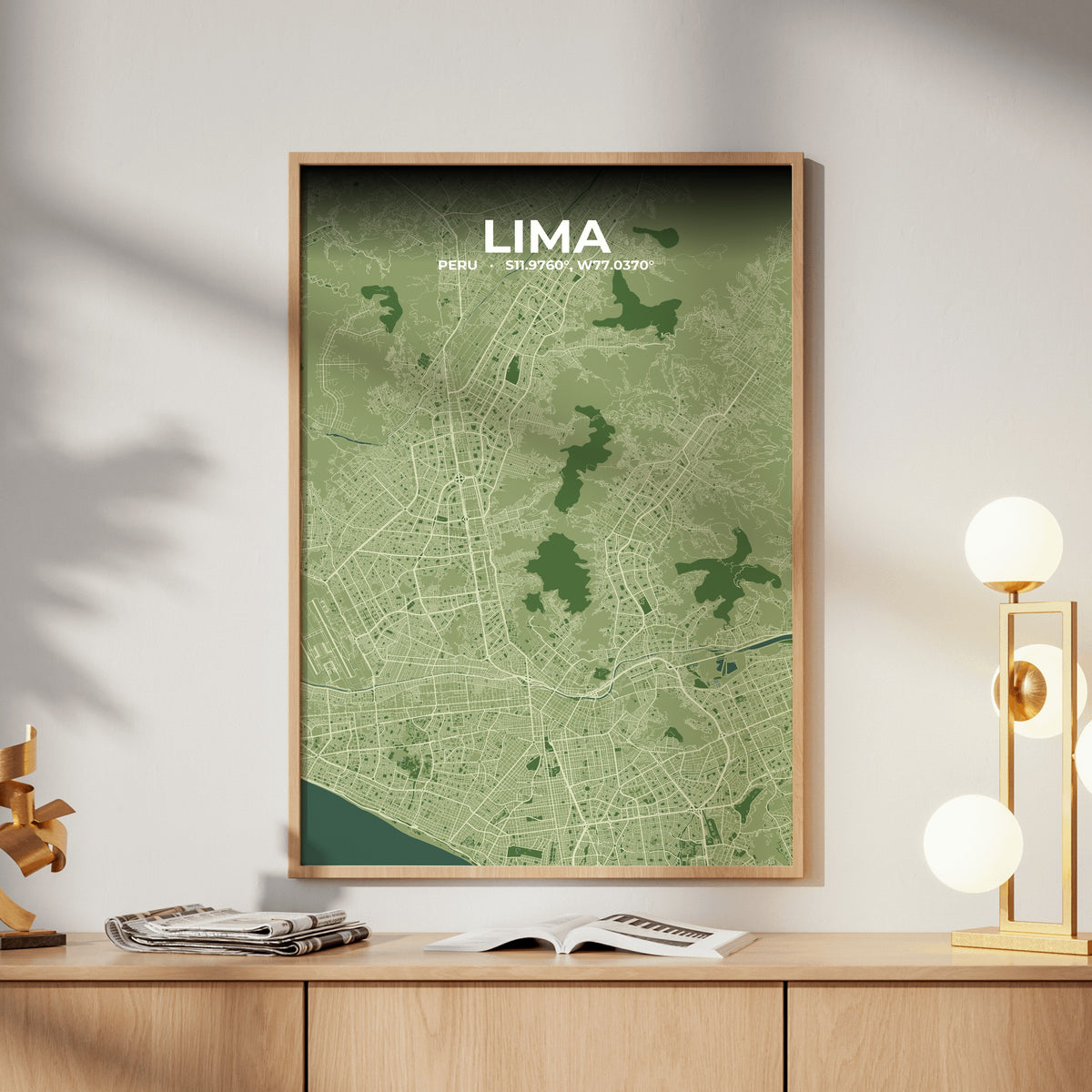 Lima Clay Map Poster