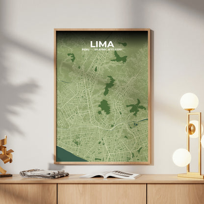 Lima Clay Map Poster