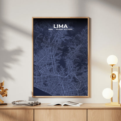 Lima Tide Map Poster