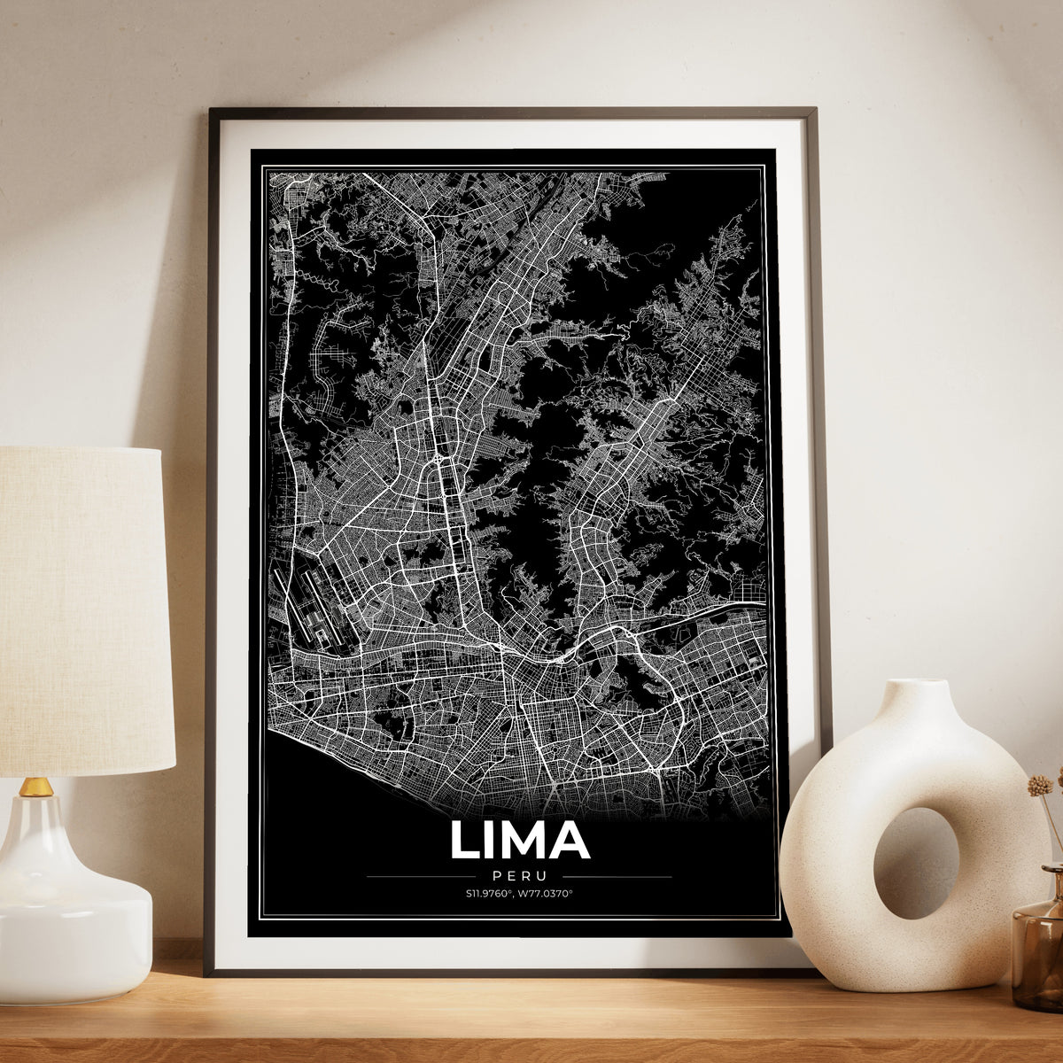 Lima Modern Map Poster