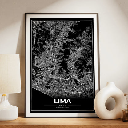 Lima Modern Map Poster