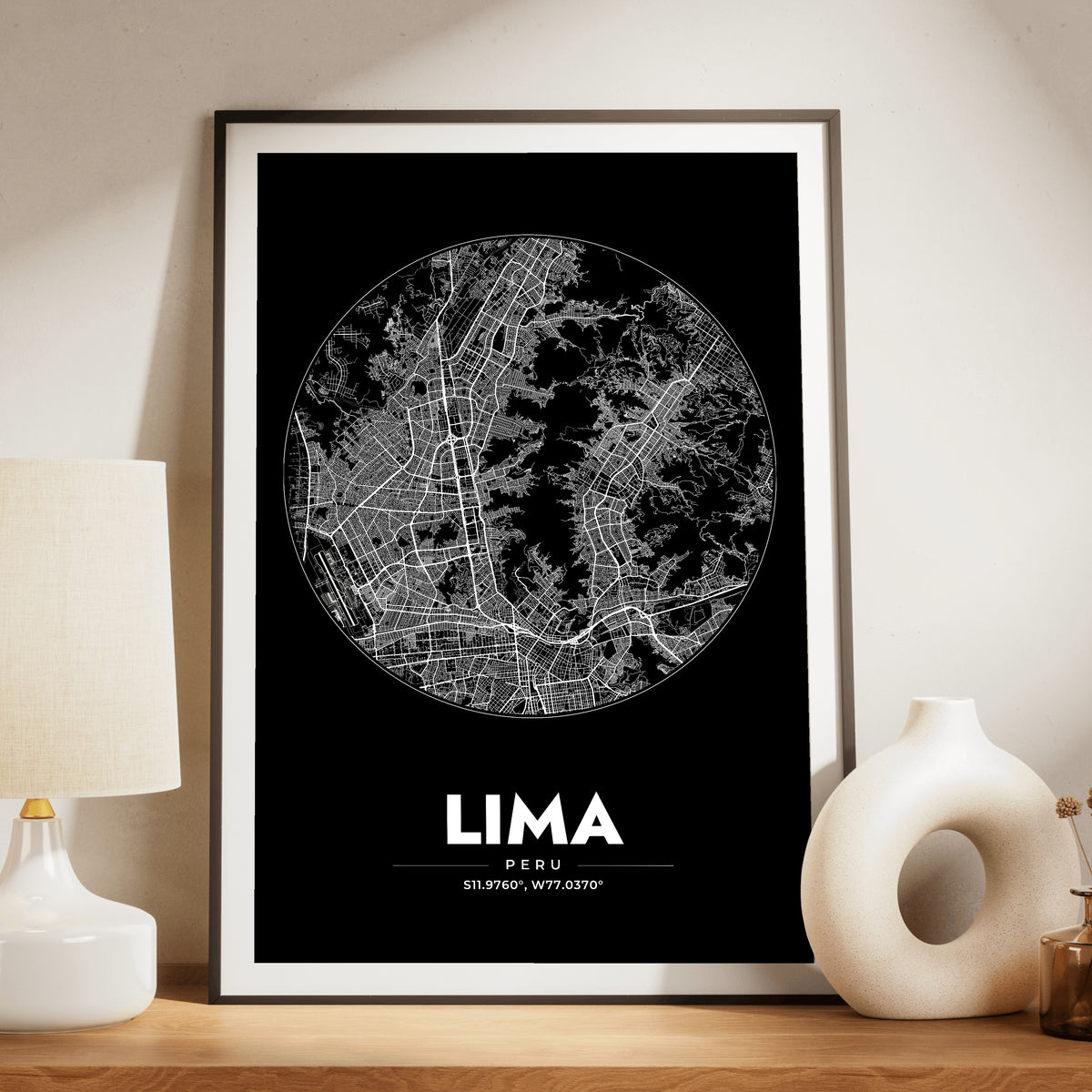 Lima Spot Map Poster