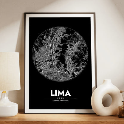 Lima Spot Map Poster