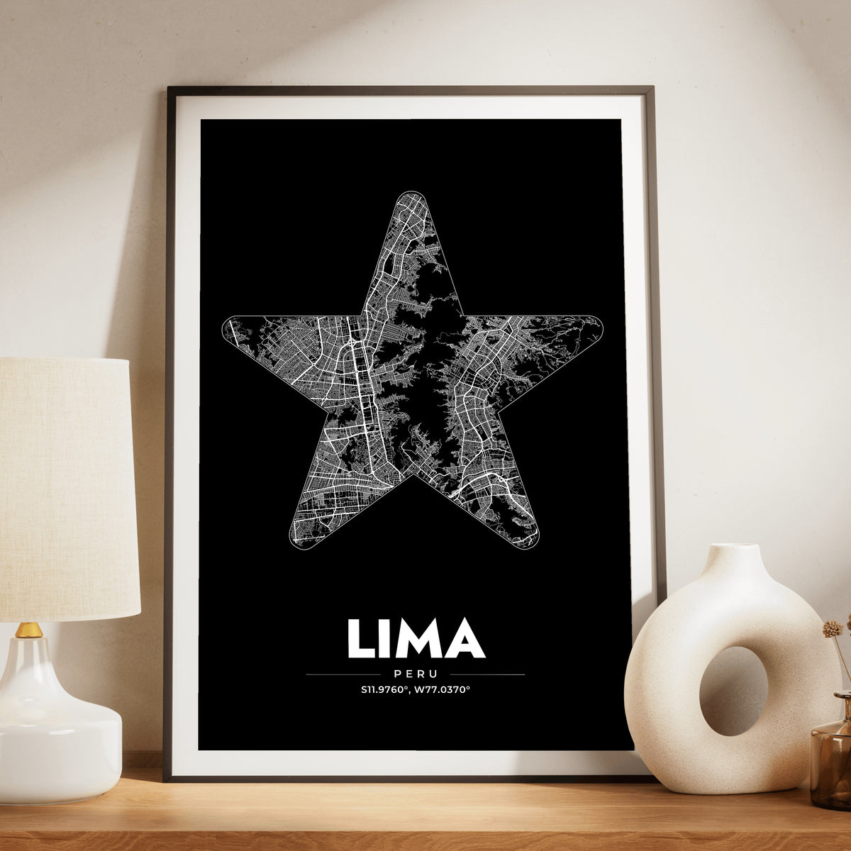 Lima Star Map Poster