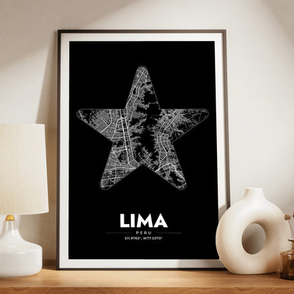 Lima Star Map Poster