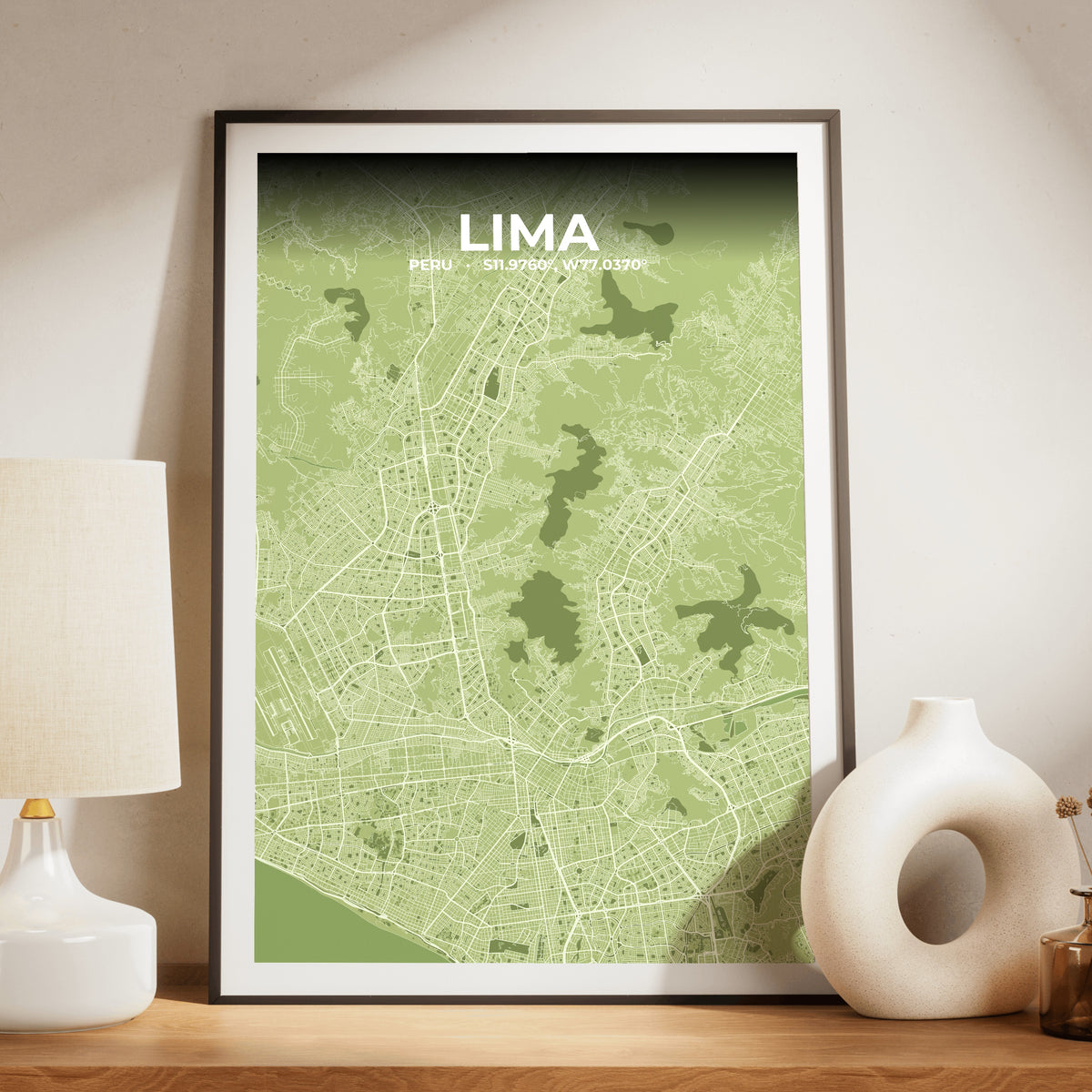 Lima Grove Map Poster
