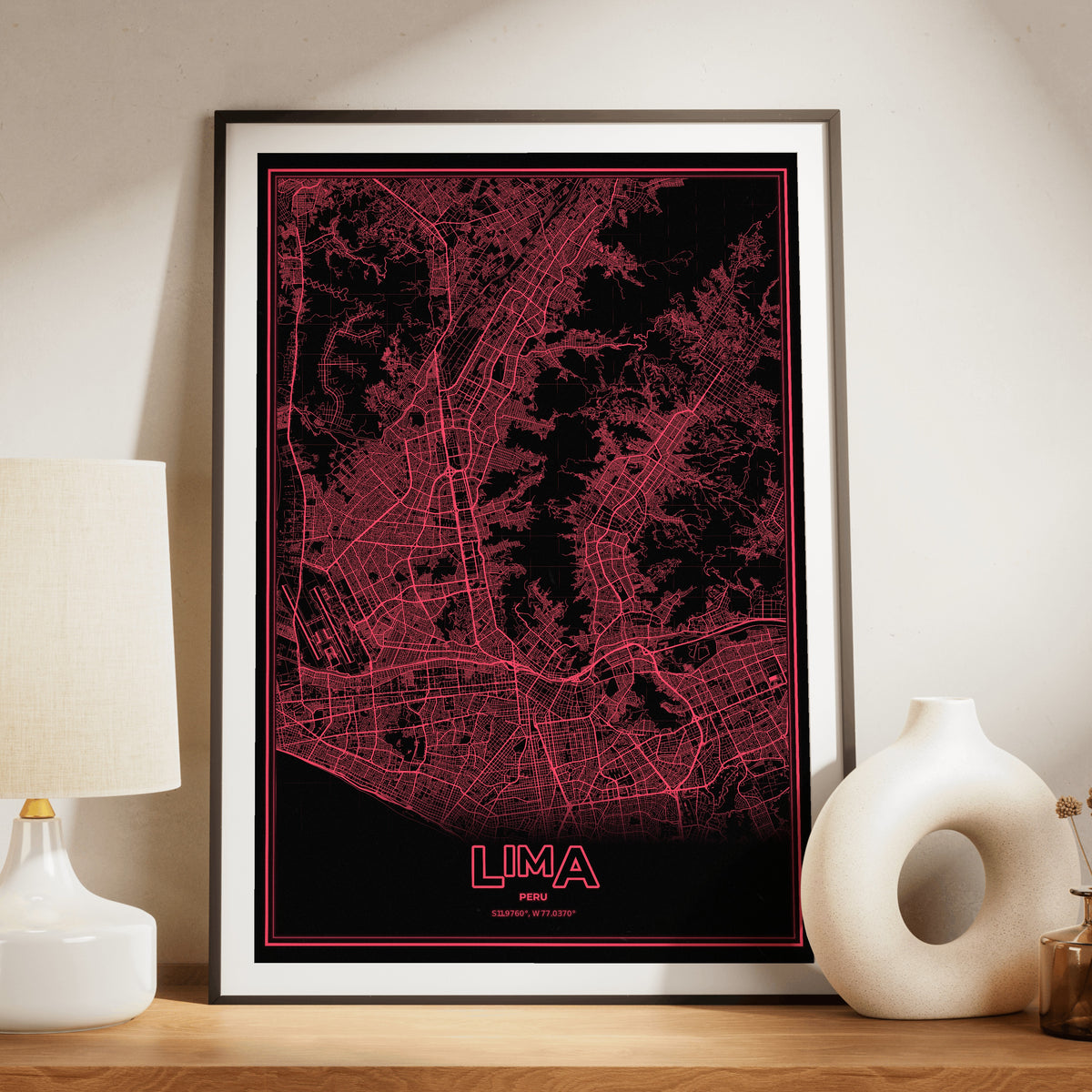 Lima Phosphor Map Poster - System Alert
