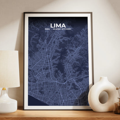 Lima Tide Map Poster