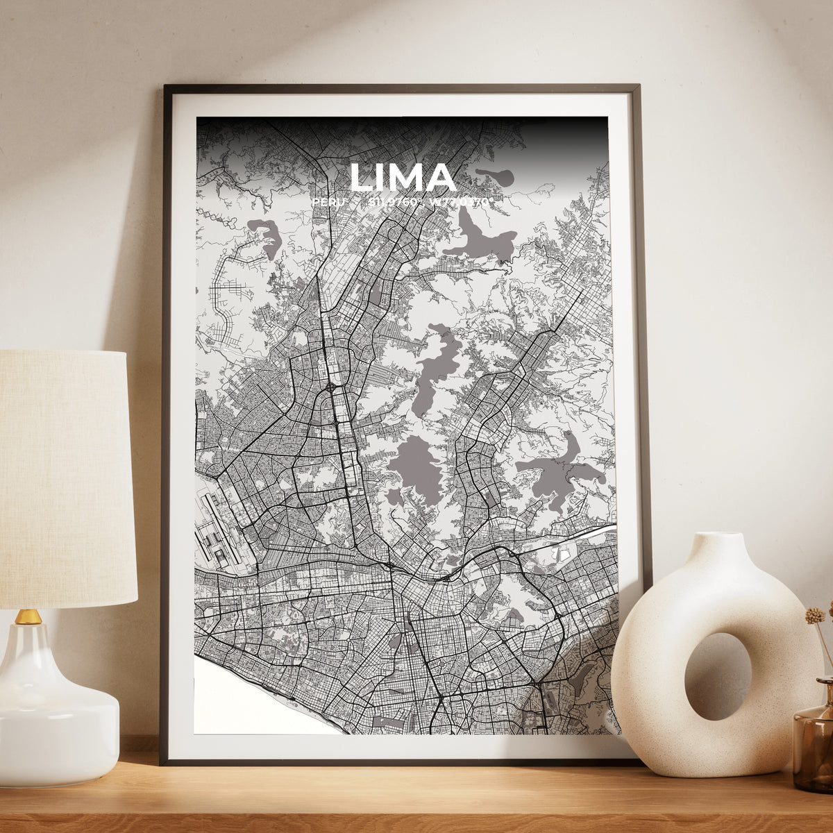 Lima Ash Map Poster