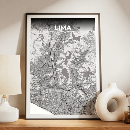 Lima Ash Map Poster