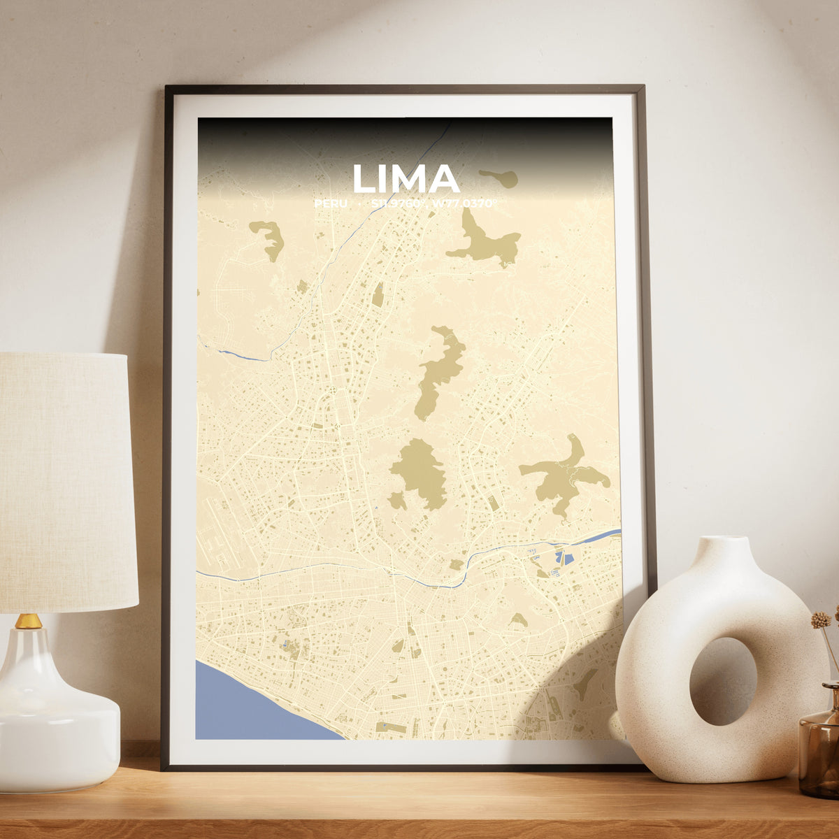 Lima Barn Map Poster
