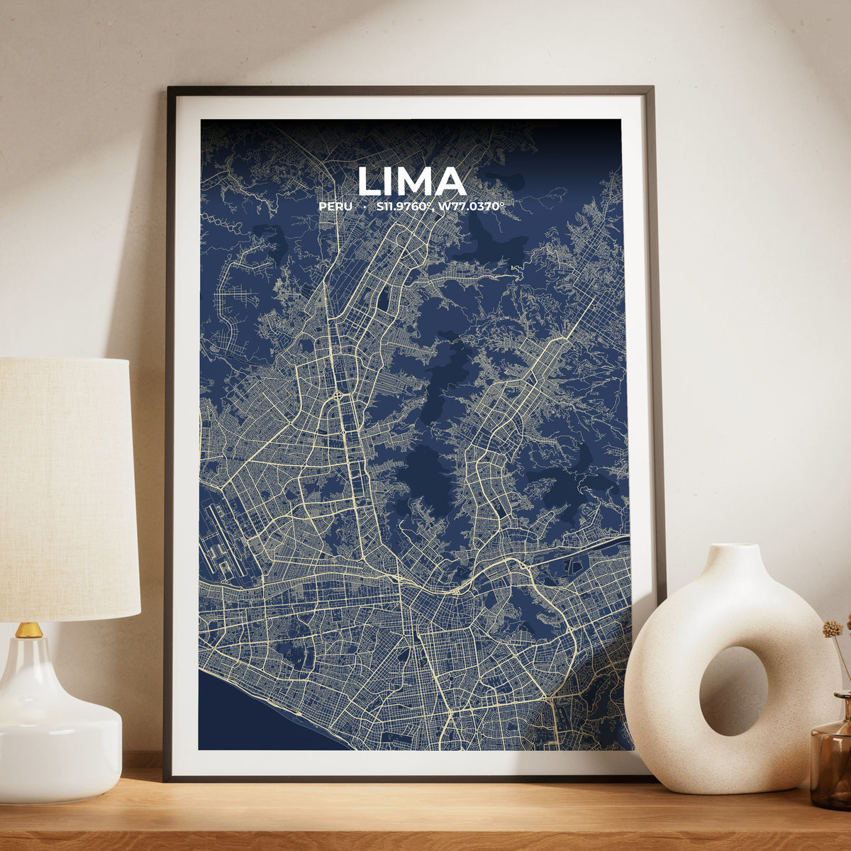 Lima Anchor Map Poster