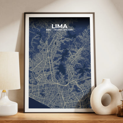 Lima Anchor Map Poster