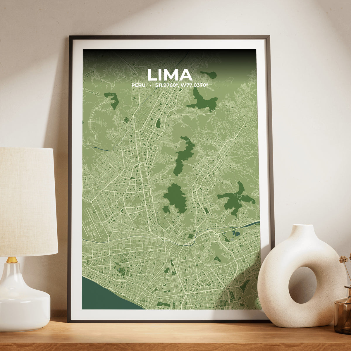 Lima Clay Map Poster