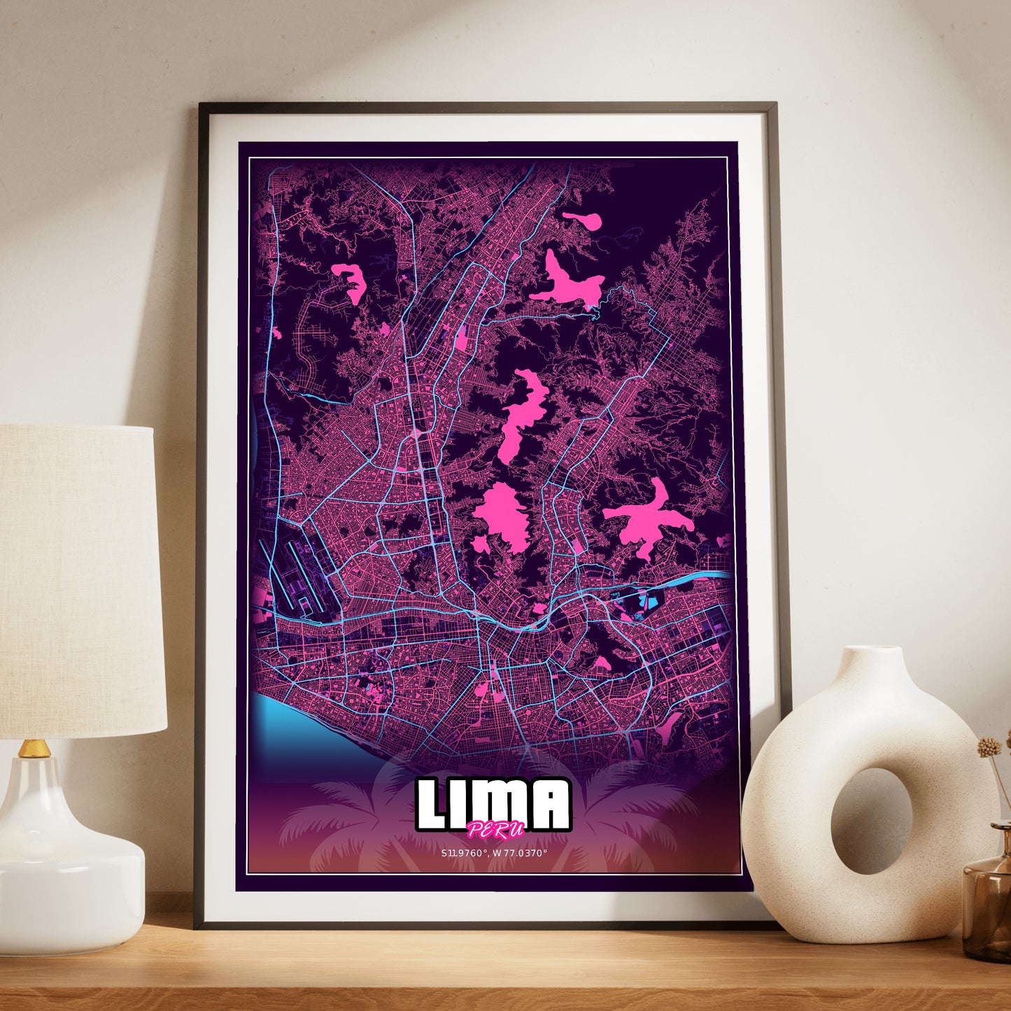 Lima GTA Map Poster
