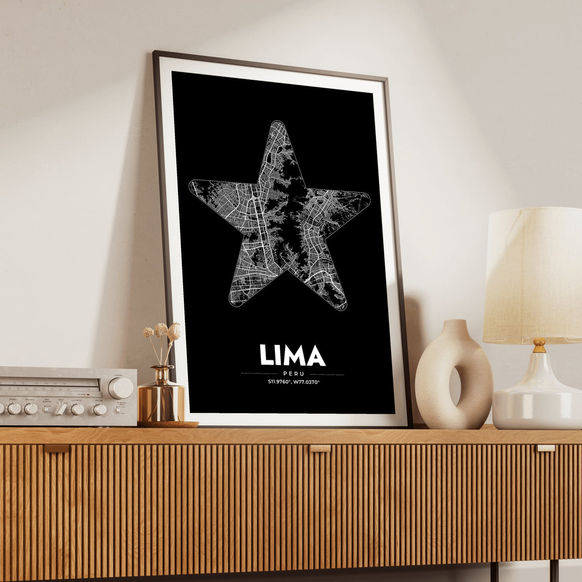 Lima Star Map Poster