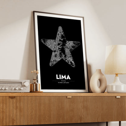 Lima Star Map Poster
