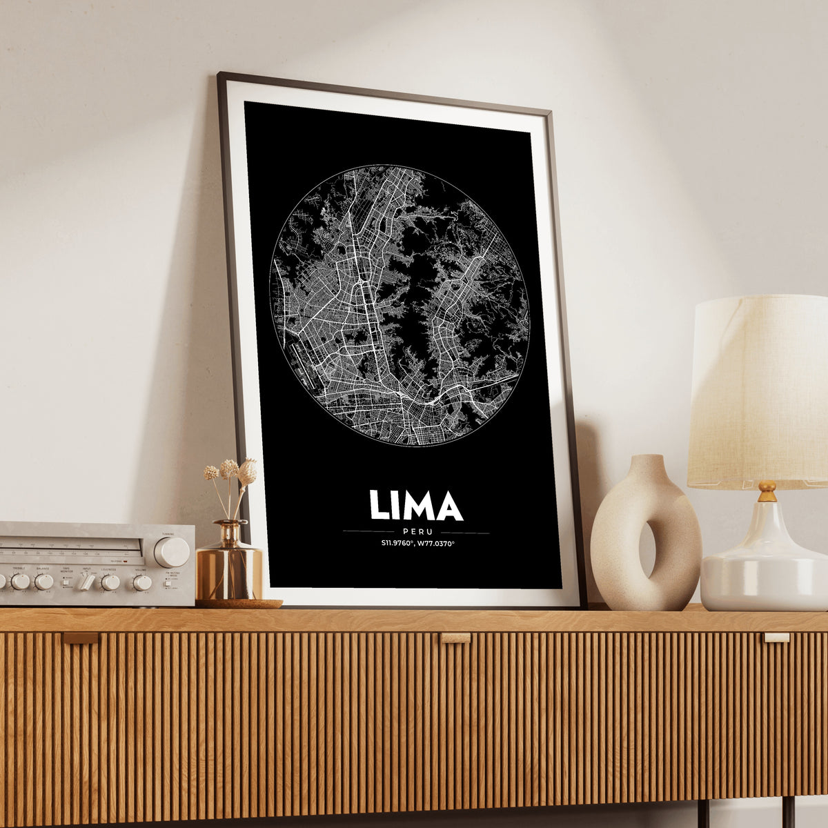 Lima Spot Map Poster