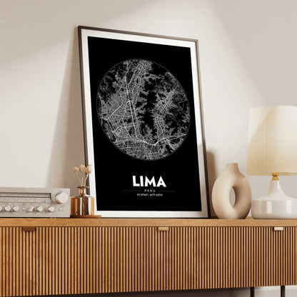 Lima Spot Map Poster