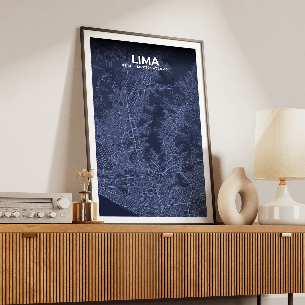 Lima Tide Map Poster