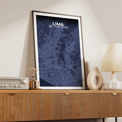 Lima Tide Map Poster