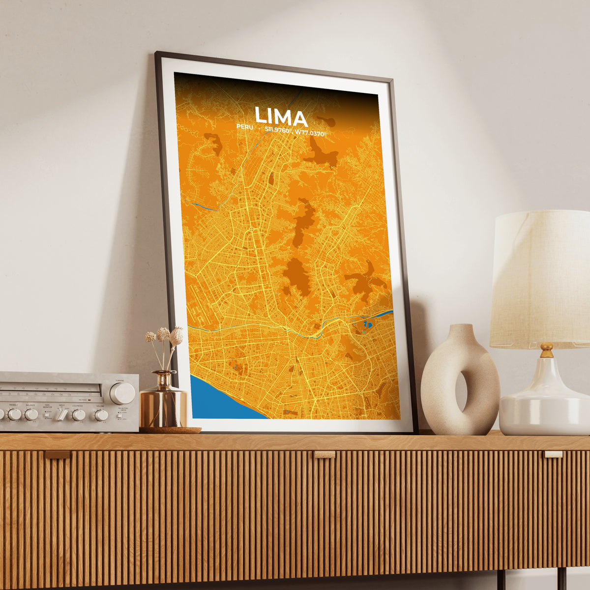 Lima Scorch Map Poster