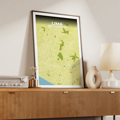 Lima Fern Map Poster