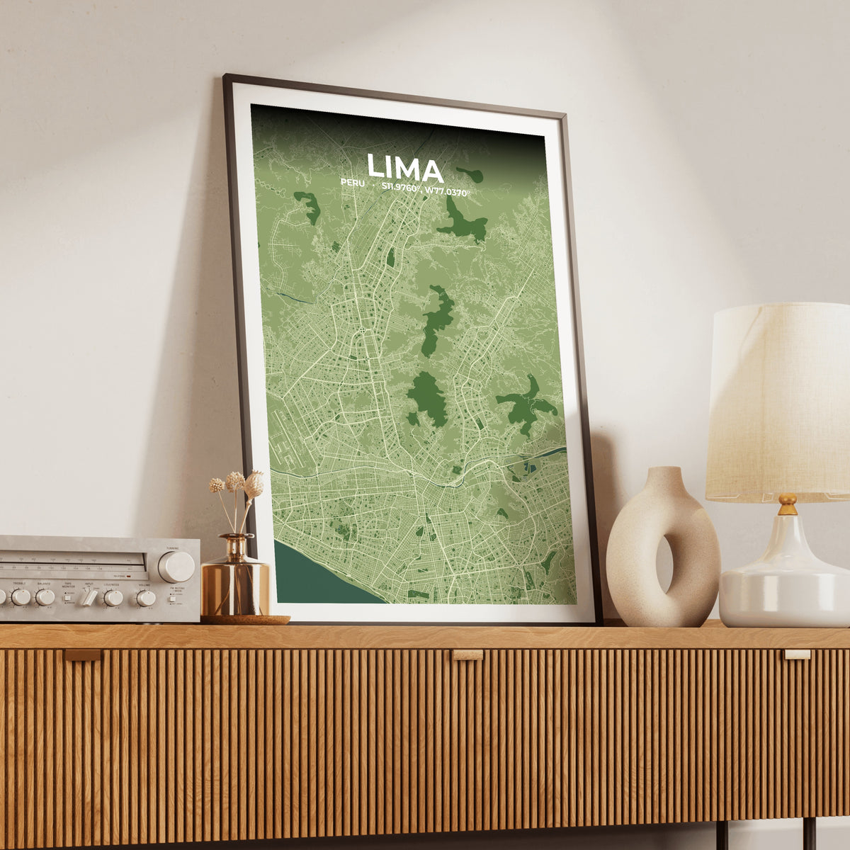 Lima Clay Map Poster