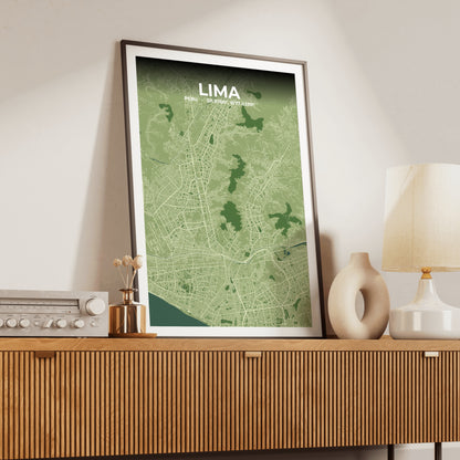 Lima Clay Map Poster