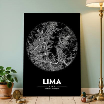 Lima Spot Map Poster