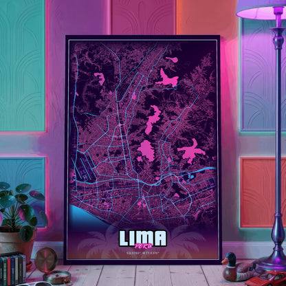 Lima GTA Map Poster