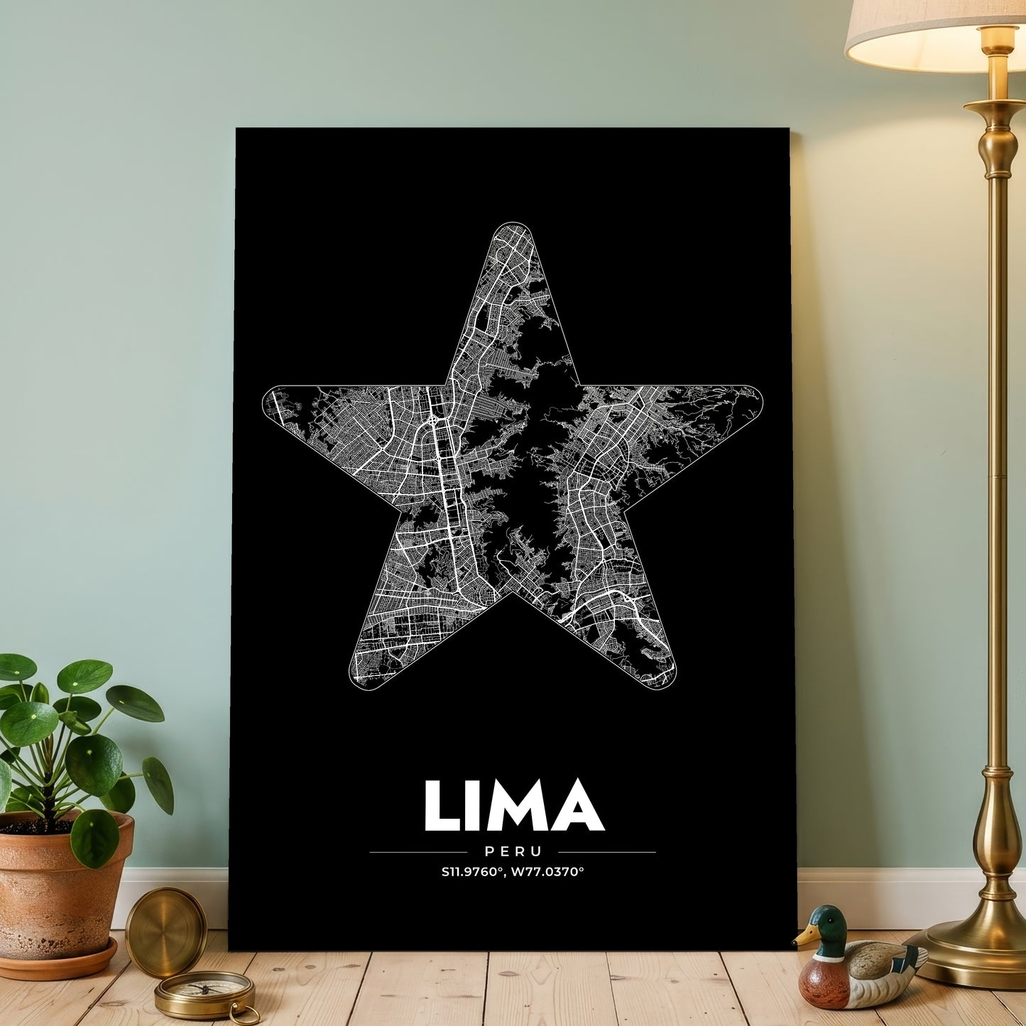 Lima Star Map Poster