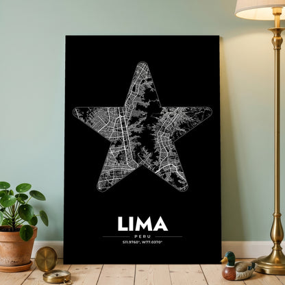 Lima Star Map Poster