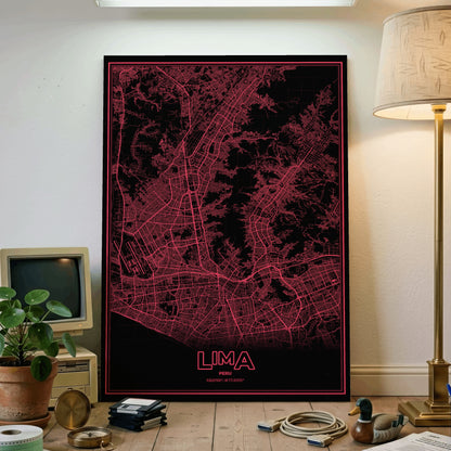 Lima Phosphor Map Poster - System Alert