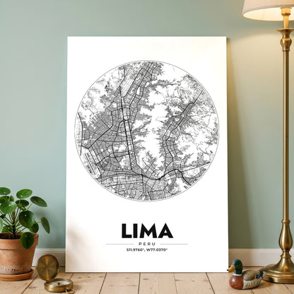 Lima Spot Map Poster