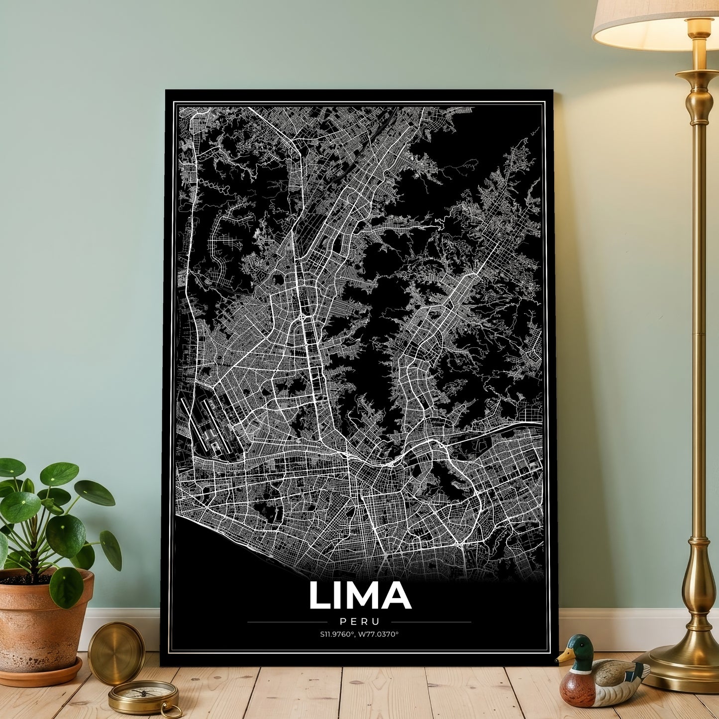 Lima Modern Map Poster
