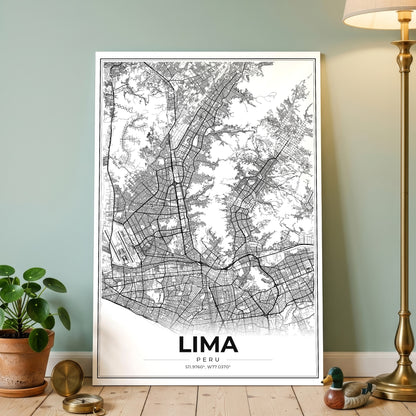 Lima Modern Map Poster