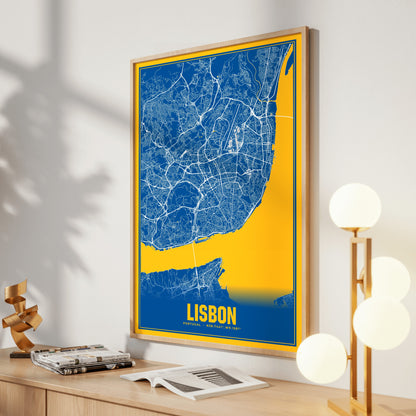 Lisbon Blockbuster Map Poster