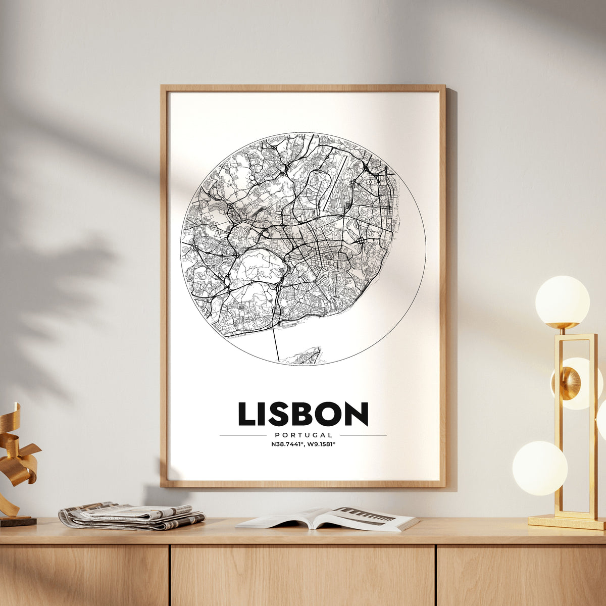 Lisbon Spot Map Poster