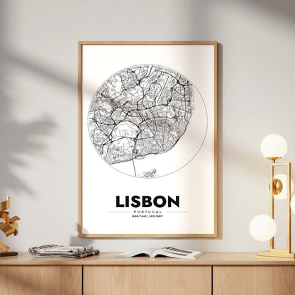 Lisbon Spot Map Poster