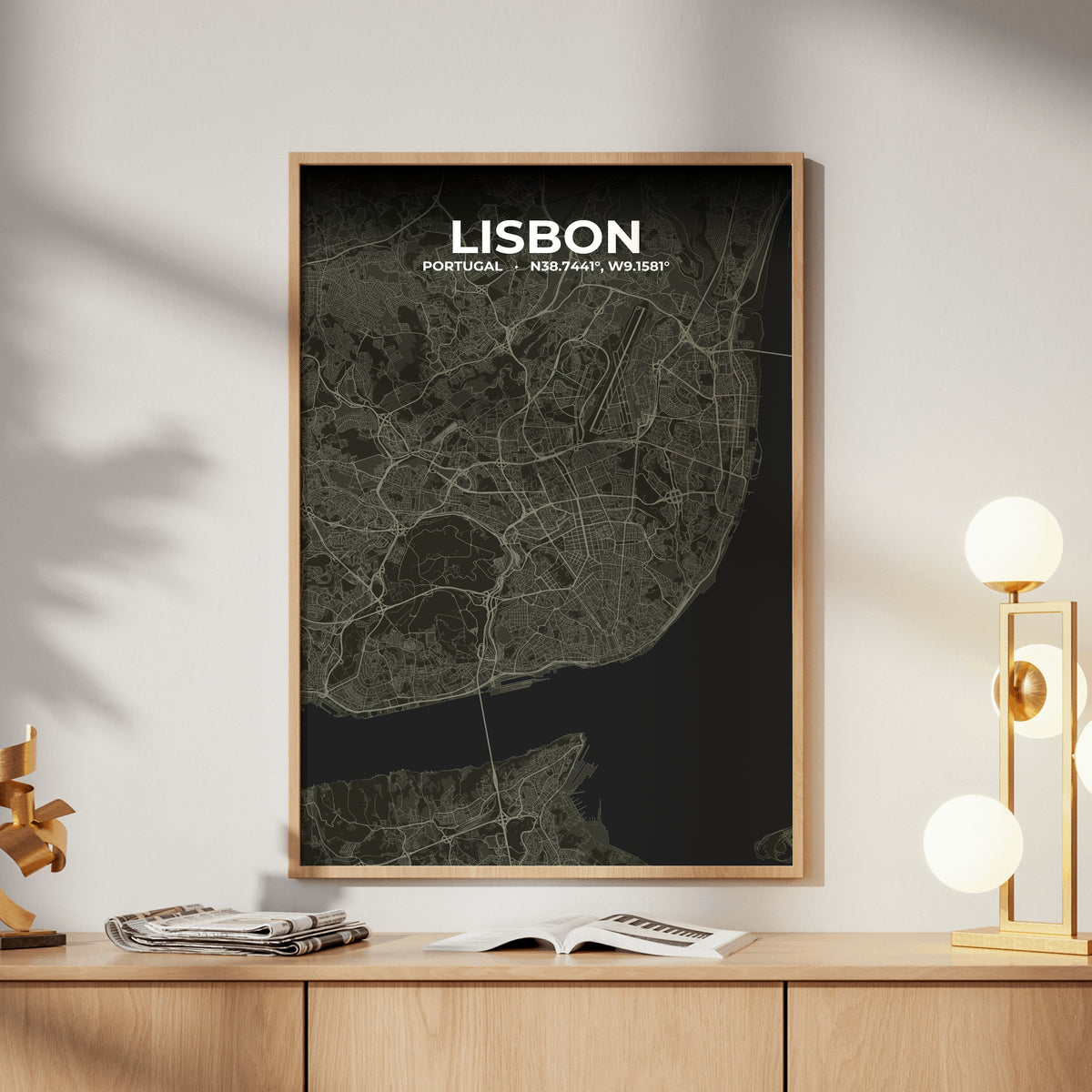 Lisbon Sable Map Poster