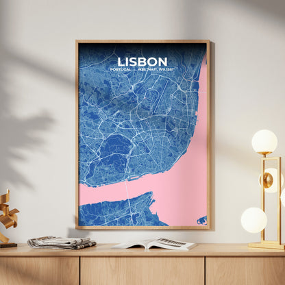 Lisbon Candy Map Poster