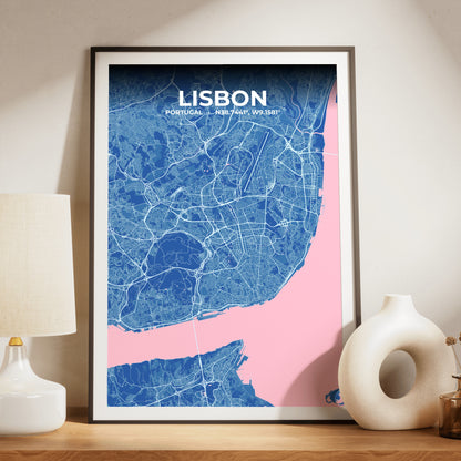 Lisbon Candy Map Poster