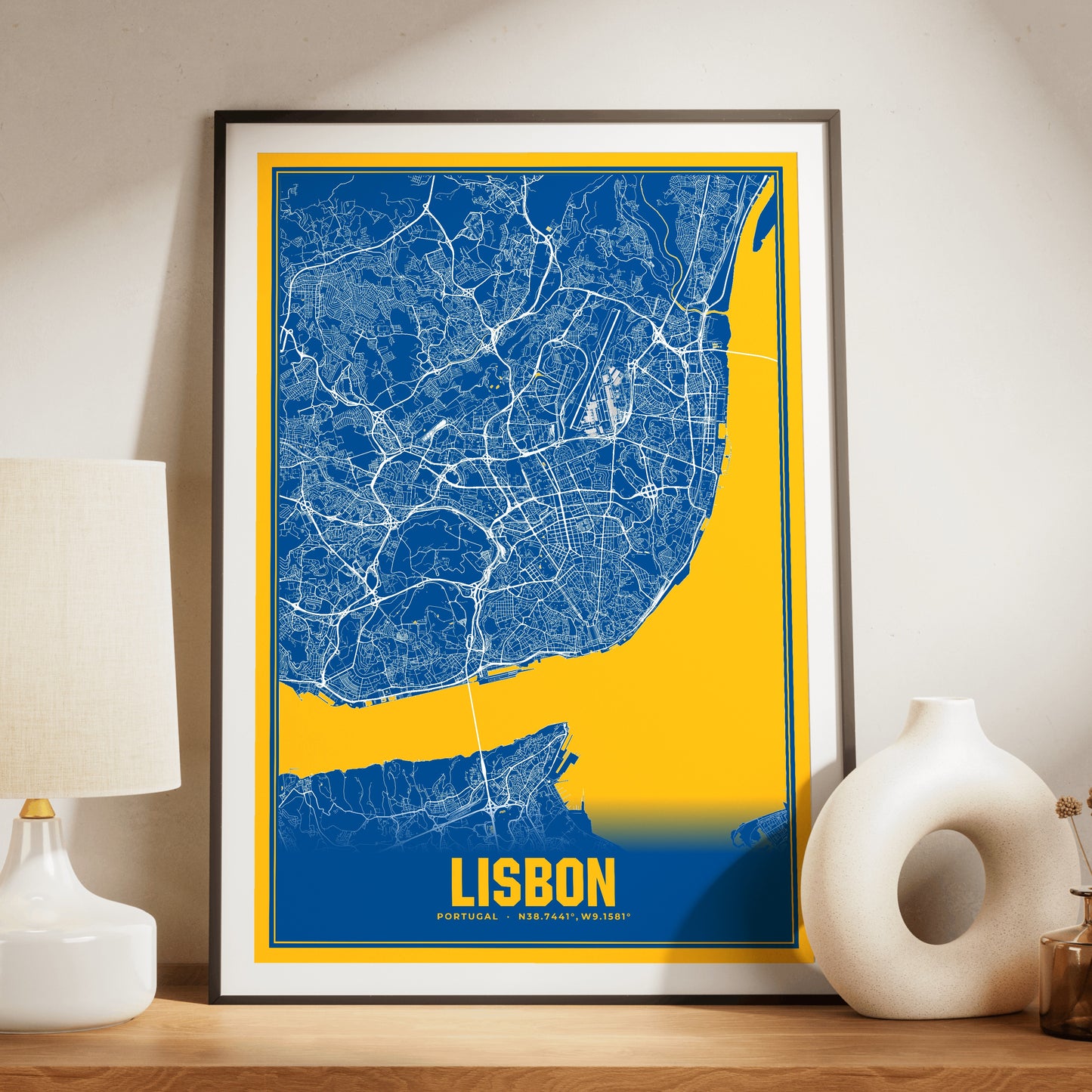 Lisbon Blockbuster Map Poster