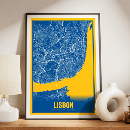 Lisbon Blockbuster Map Poster