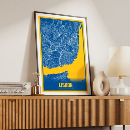 Lisbon Blockbuster Map Poster