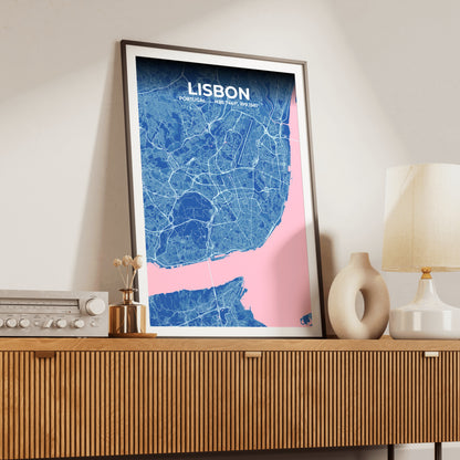 Lisbon Candy Map Poster