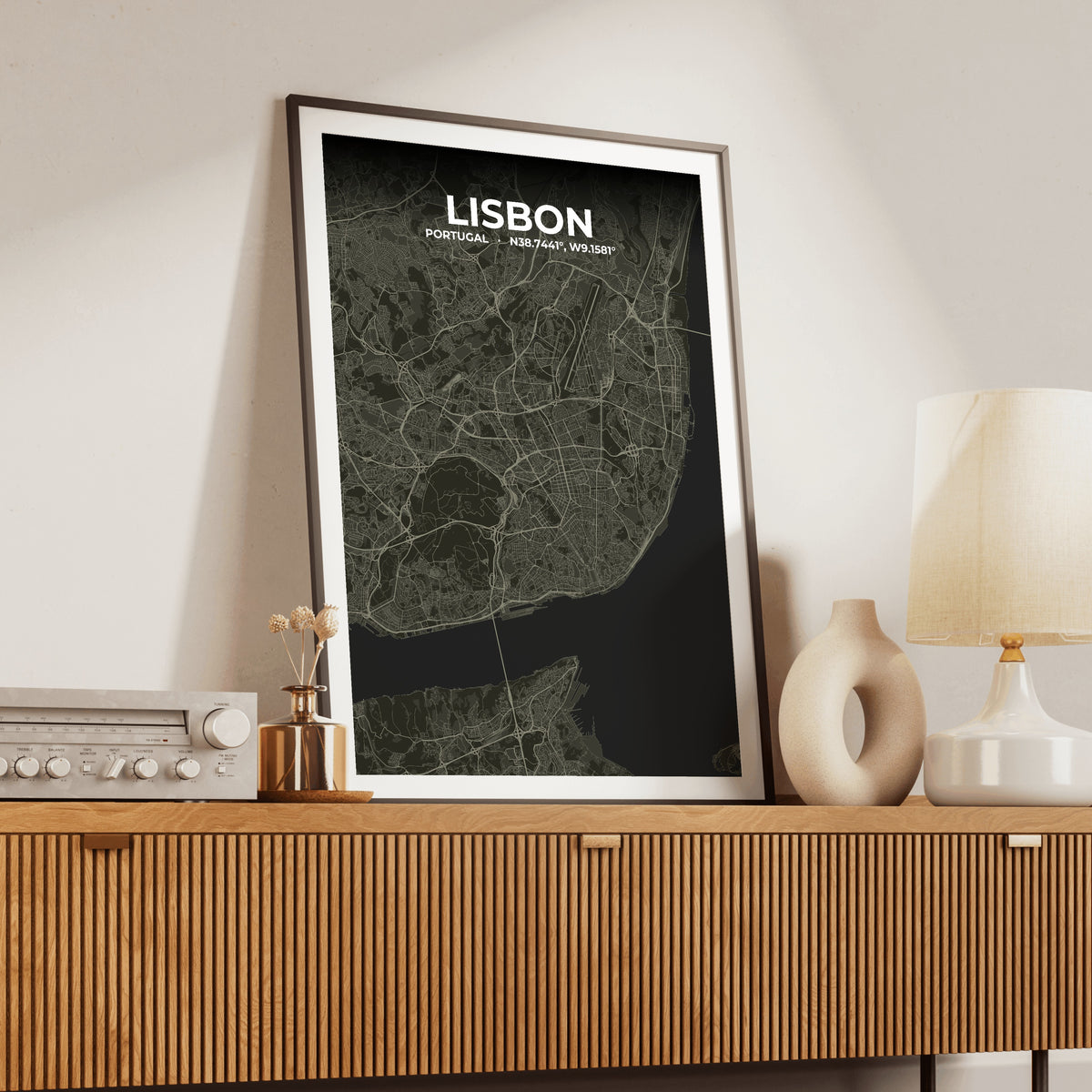 Lisbon Sable Map Poster